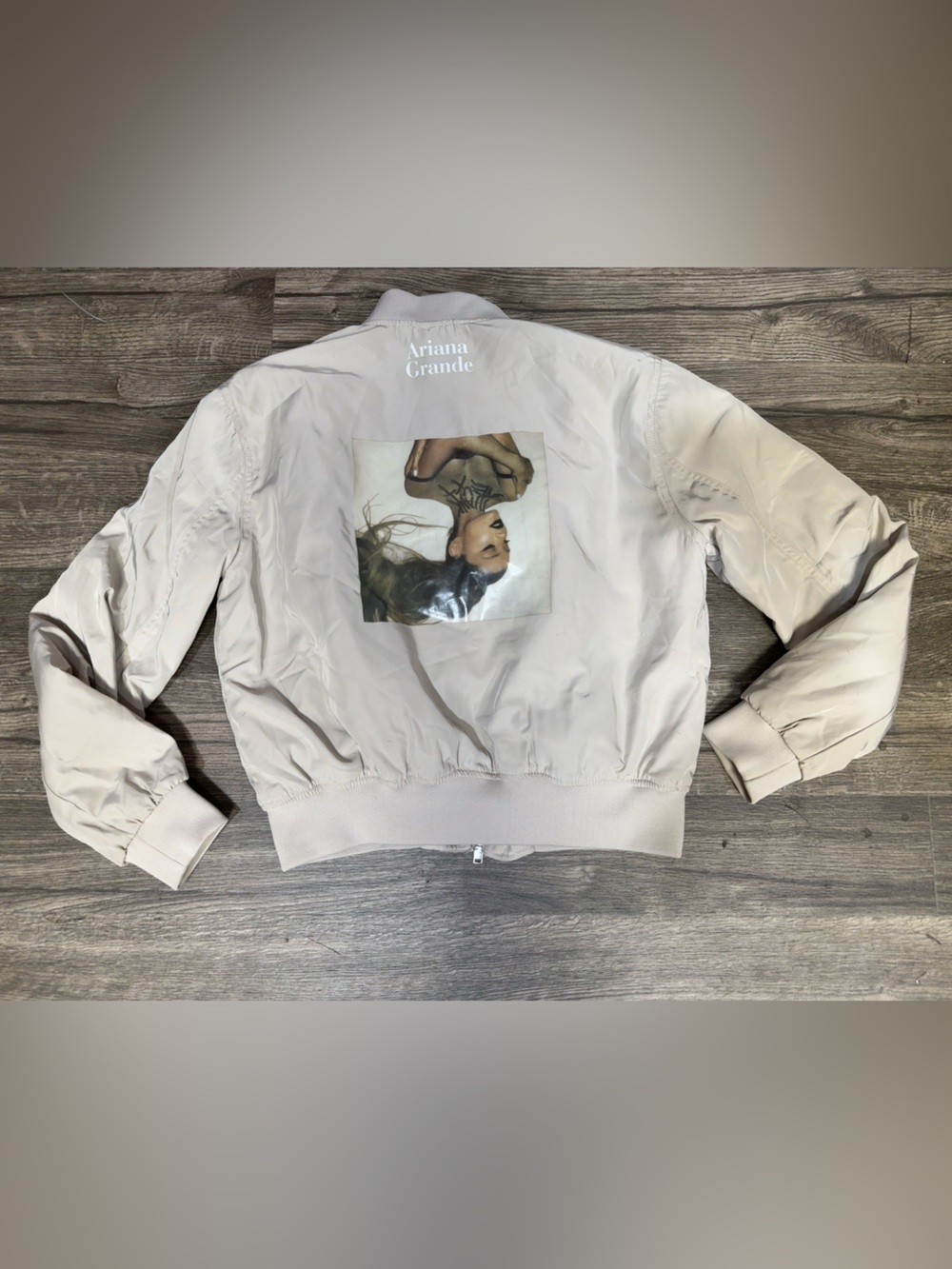 Ariana Grande x H&M Thank U Next 2019 Bomber Jacket Cream Size S - Picture 7 of 16